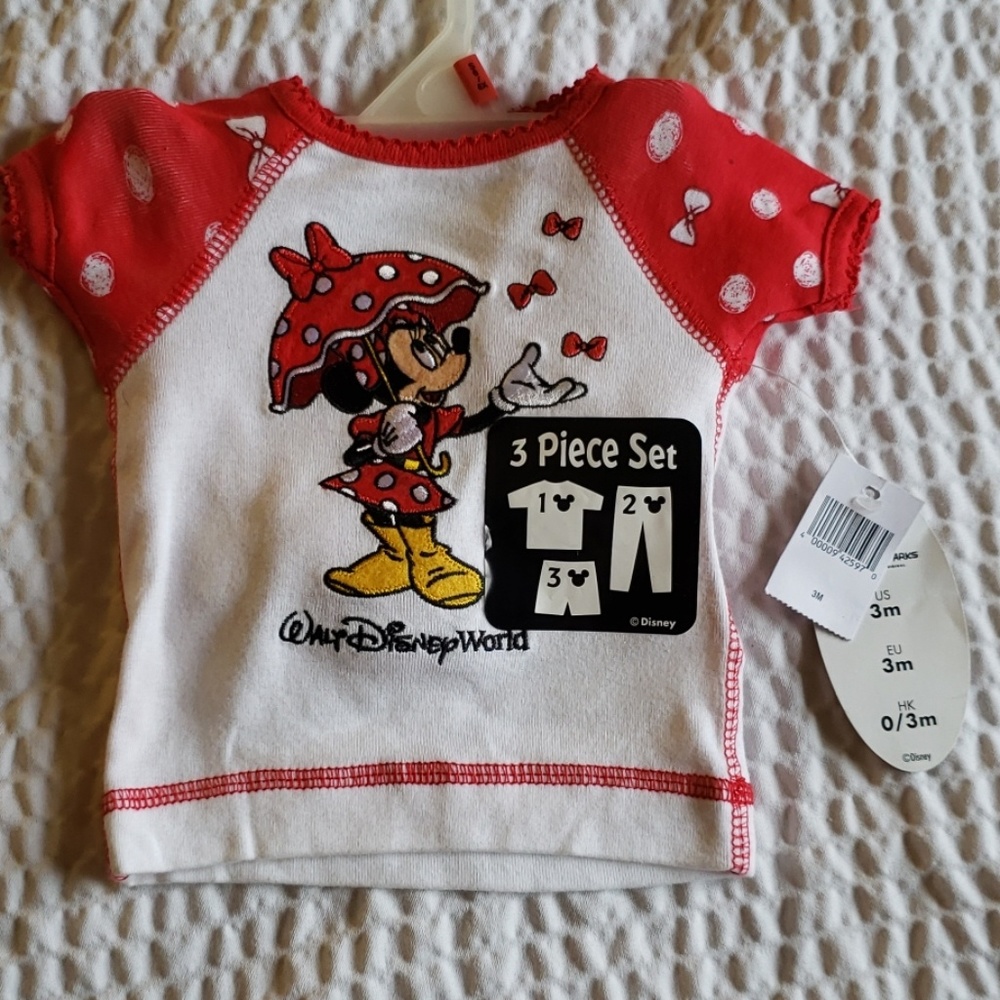 Minnie Mouse Disney 3 ocs Set 0/3 months
